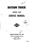 Thumbnail Datsun Truck Model 320 Workshop Repair Manual Download