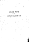 Thumbnail Datsun Bluebird 510 Service Tools Download