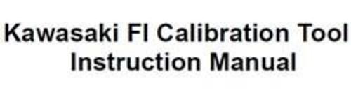 Product picture Kawasaki ZX-6R ZX-10R 2011 FI Calibration Tool Instruction