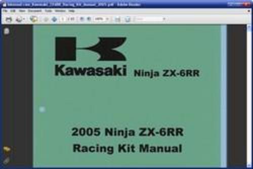 Product picture KAWASAKI ZX-6RR RACING KIT MANUAL 2005 Download