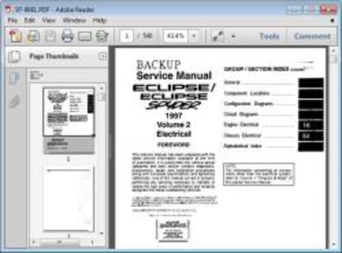Product picture Mitsubishi Eclipse Spyder 1997 - 1999 Service Repair Manual