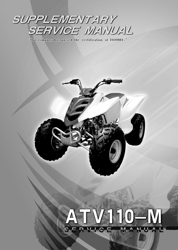 Product picture 2005 Sega 110cc Youth Y12 Utility ATV Repair Manual Download