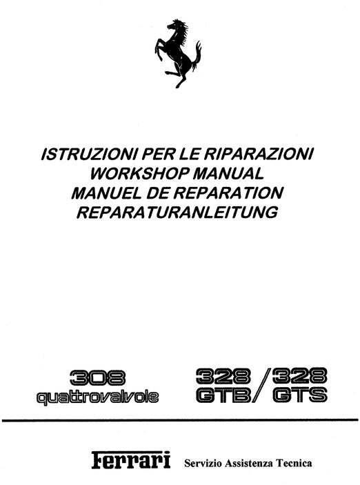 Product picture Ferrari 308QV 328 GTB/328GTS Service Repair Manual Download