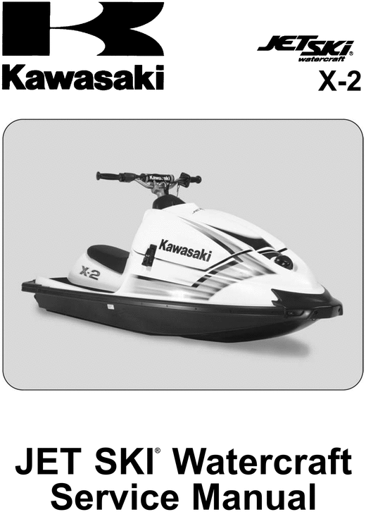 Product picture Kawasaki X2-800 JF800A6F 2006 to 2008 Service Manual 