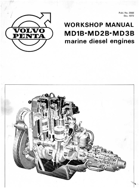 Product picture Volvo Penta MD1B-2B-3B Workshop Manual Donwload