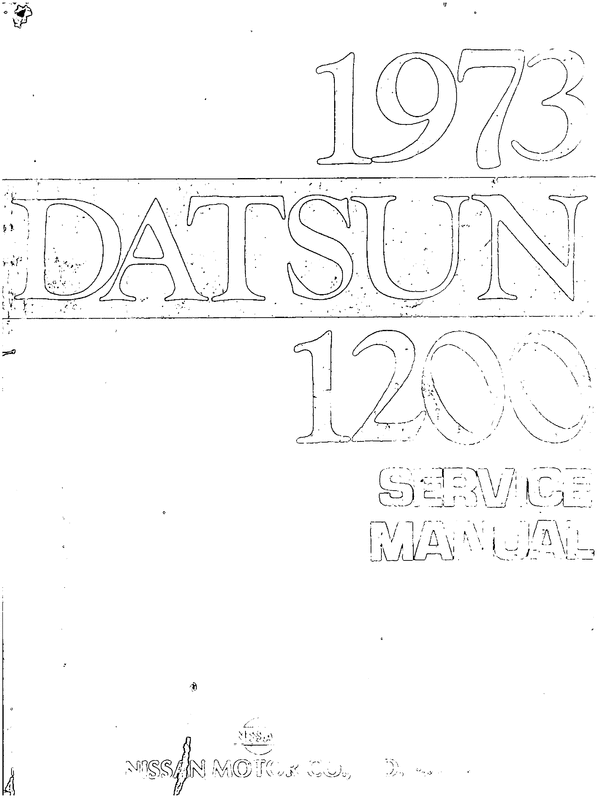 Product picture 1973 Datsun 1200 MODEL B110 Series Service Repair Manual