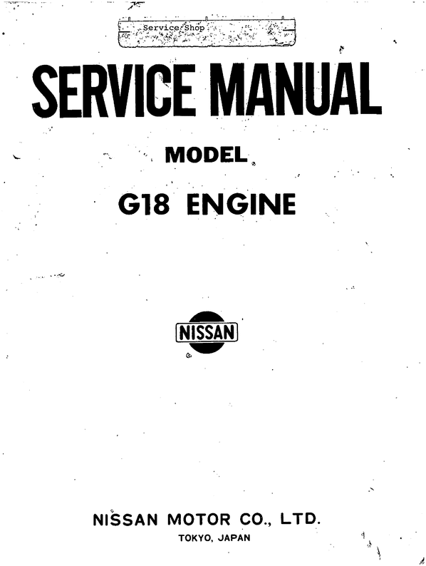 Product picture Datsun 1800 Model G18 Engine Service Repair Manual Download