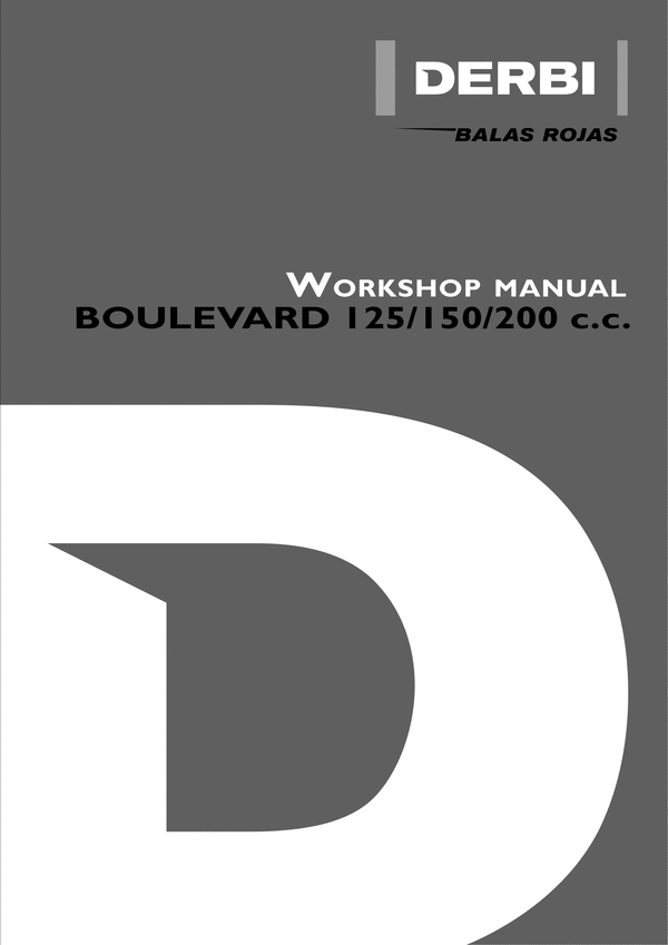 Product picture Derbi BOULEVARD 125-150-200 Motorcycle Repair Manual