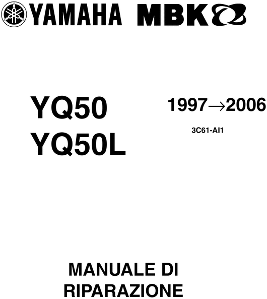 Product picture 1997-2006 Yamaha Aerox 50 YQ50 Service Repair Manual