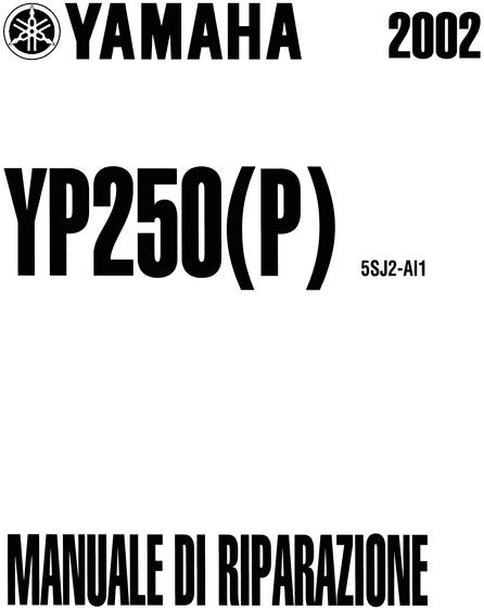 Product picture 2002 Yamaha majesty YP250 5SJ Motorcycle Repair Manual